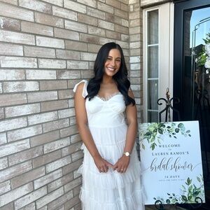 Elegant White Tiered Dress